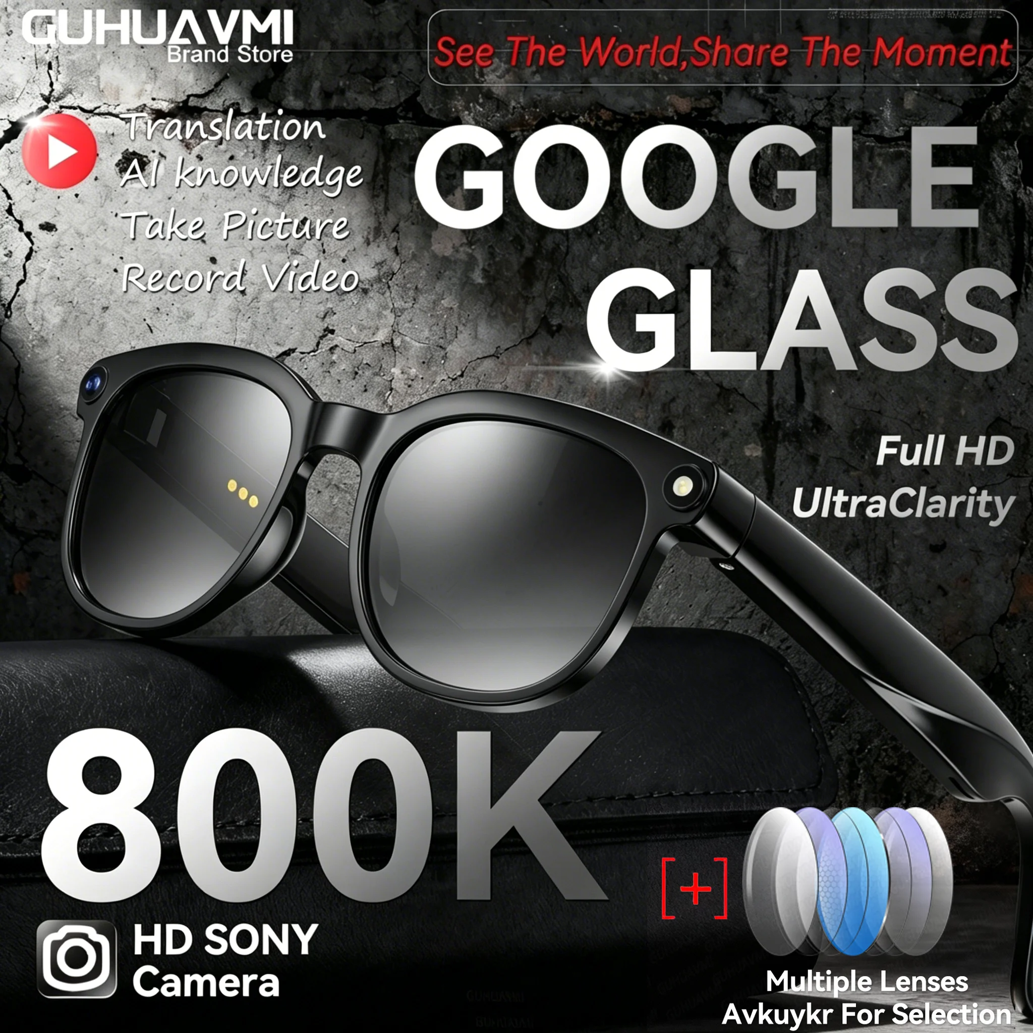 

2026 Новые 8K HD AI Смарт-очки Мужчины Chat GPT 800MP Камера Bluetooth Вызов AI Перевод Голосовой помощник Управление Солнцезащитные очки Женские