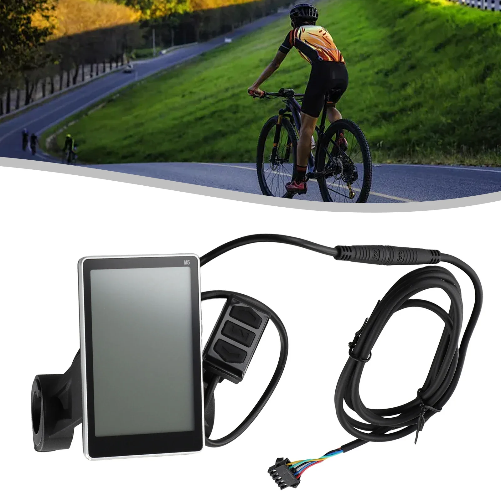 5pin m5 display 1pc. acessórios 2m m5 potência + velocímetro com controle 9.4x8.8x6.4cm abs acessórios e-bike