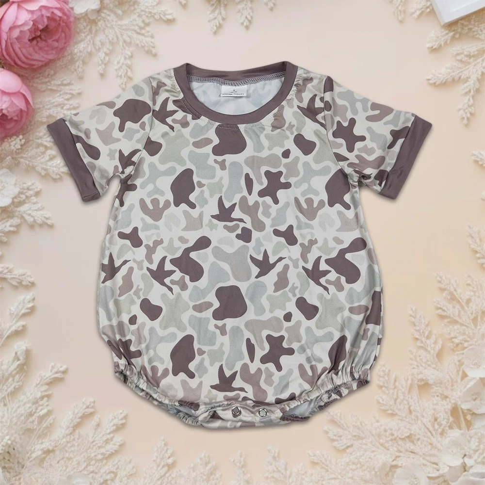 

Summer Newborn Infant Baby Boys Romper Playsuit Overalls Fashion Cotton Hunting Ducks Camo Print Baby Jumpsuit Toddler Clothes