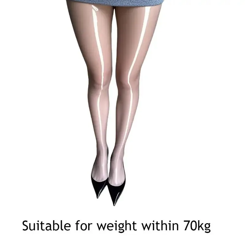 1 Pair Sexy Smooth Horse Oil Socks Shiny Gloss Pantyhose High Waist Stockings Ultra-Thin Long Socks Sexy Glossy Black Pantyhose image 6
