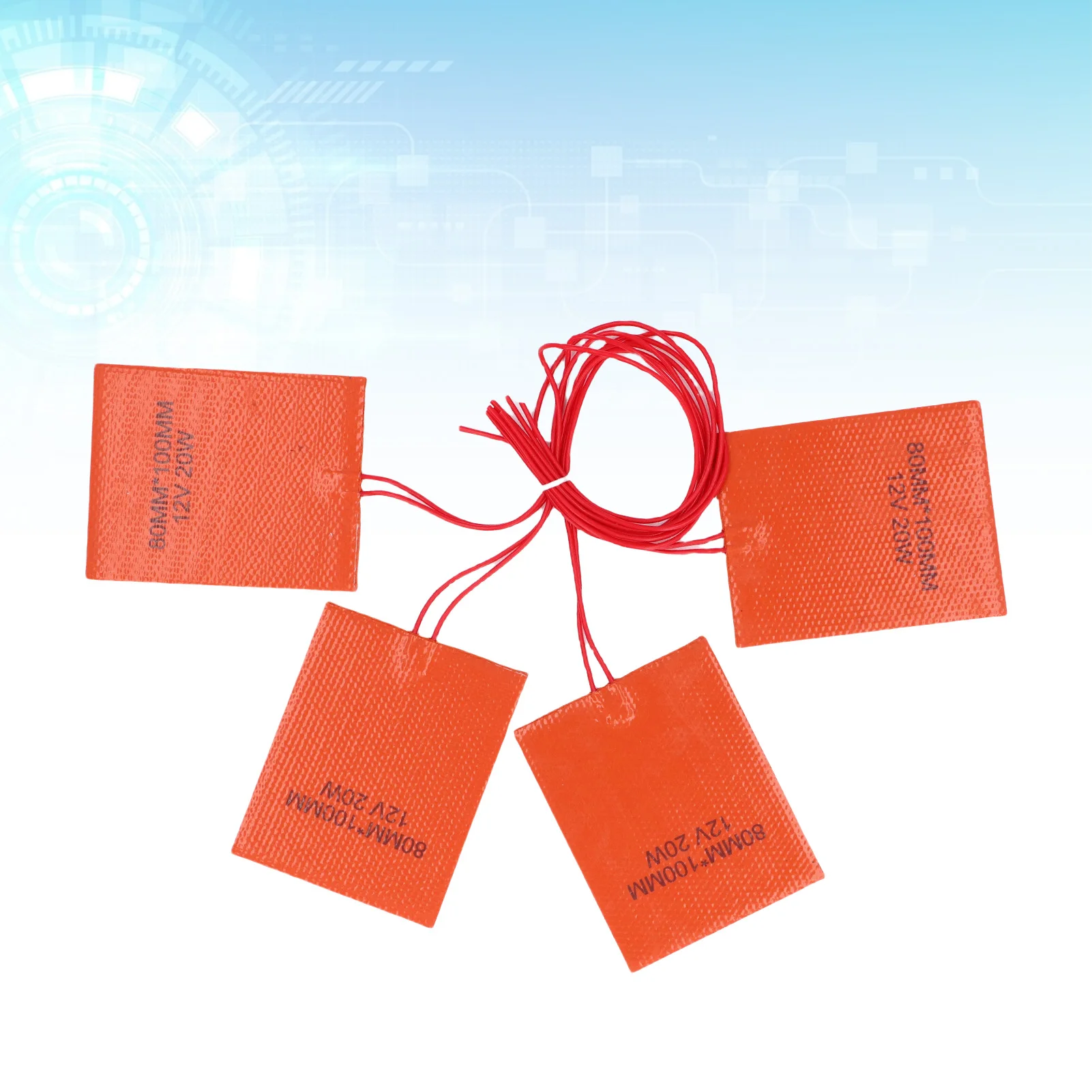 

Electric Heater Mat 80x100mm Versatile Rapid Heat Up Flexible Lightweight Silicone Rubber Heating Pad for Industrial Equipment