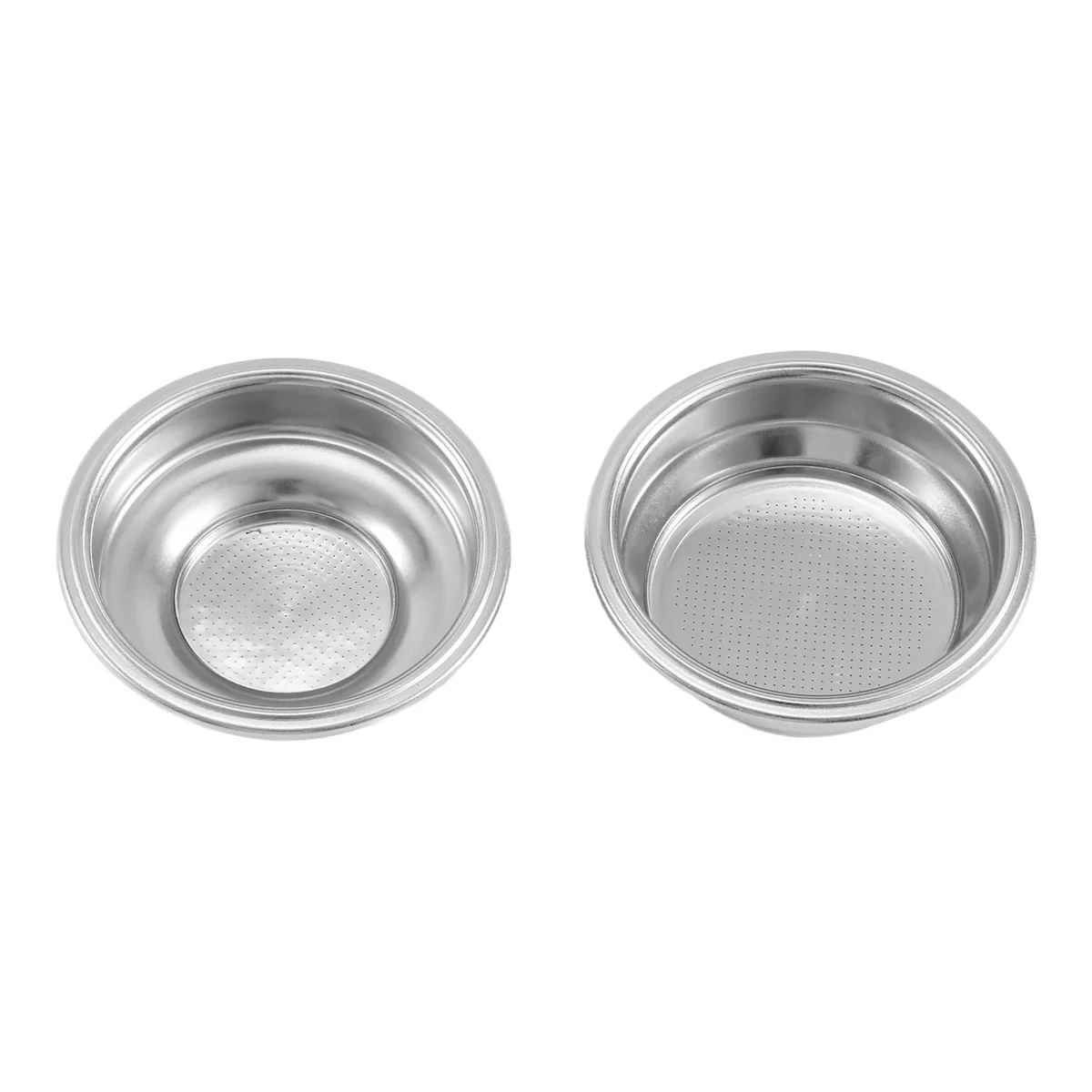 2PCS Stainless Steel 58mm Coffee Tea Filter Basket for Espresso Coffee Machine Accessories Pressurized Powder Bowl