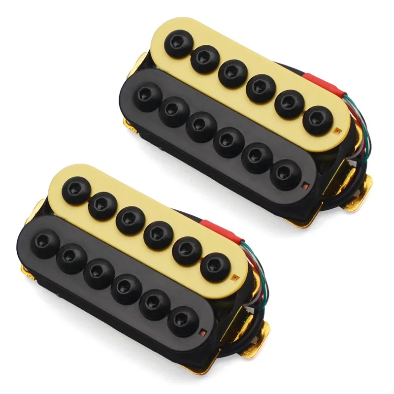 

Adjustable Metal Double Coil Guitar Pickups Humbucker Ceramic Magnet Neck/Bridge Pickup for LP Electric Guitar Parts Replacement
