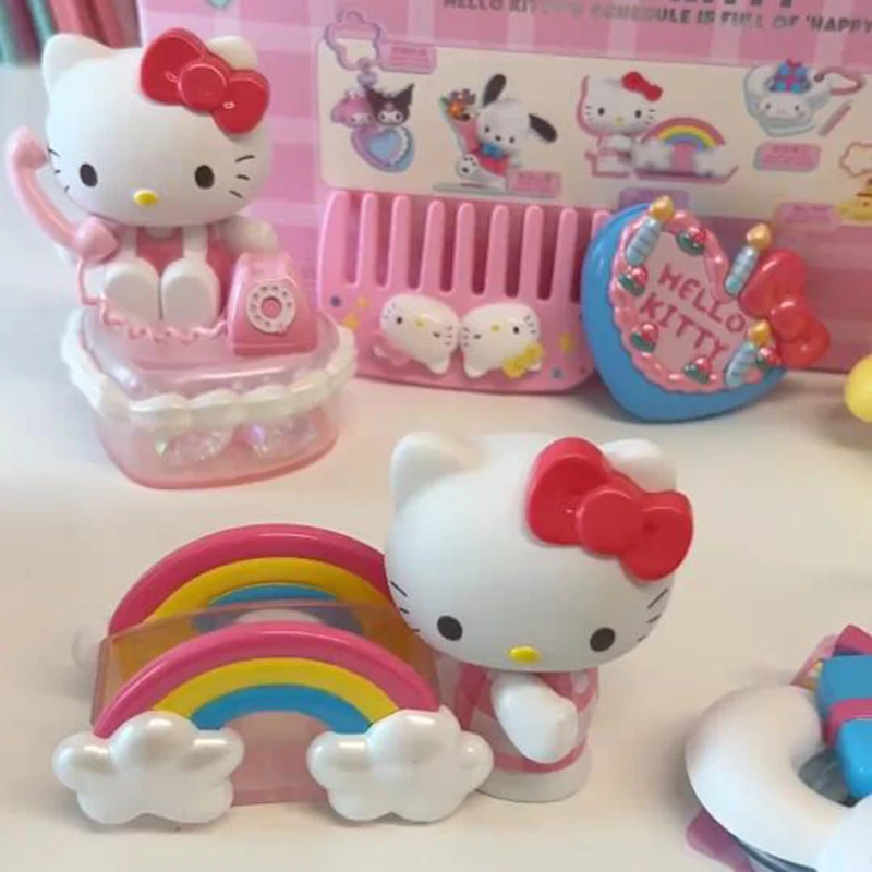 Miniso Sanrio 50. Jubiläum limitierte Serie Blind Box Spielzeug PVC Kawaii Hallo Kitty Pachacco Mystery Box Mädchen Überraschung geschenke