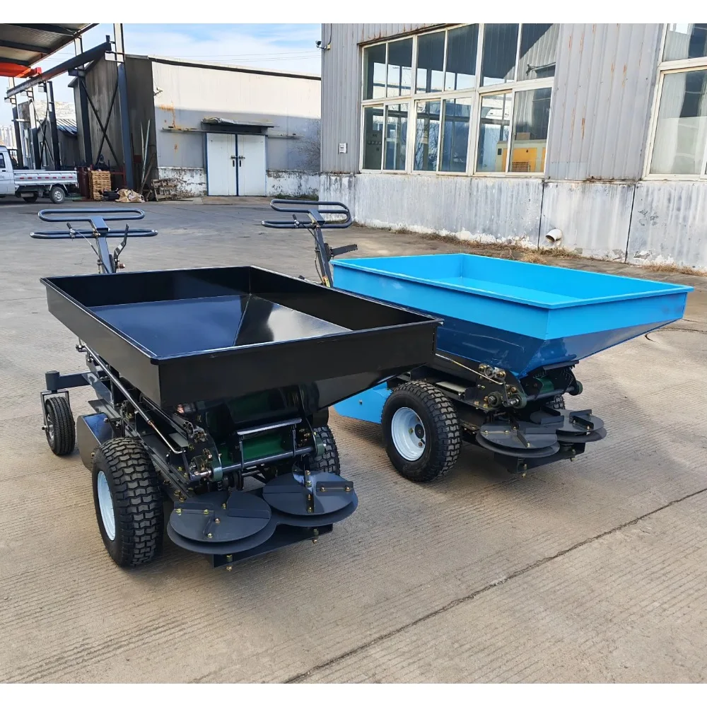 Multi Functional Double Disc Farm Feed Spreader Long Service Life Self Propelled Fertilizer Spreader