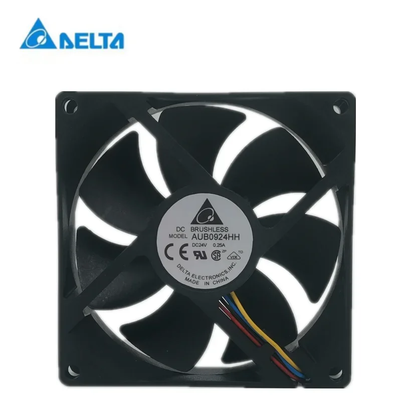 

FOR delta AUB0924HH 9025 0.25A DC 24V COOLER 92*92*25MM chassis cooling fan