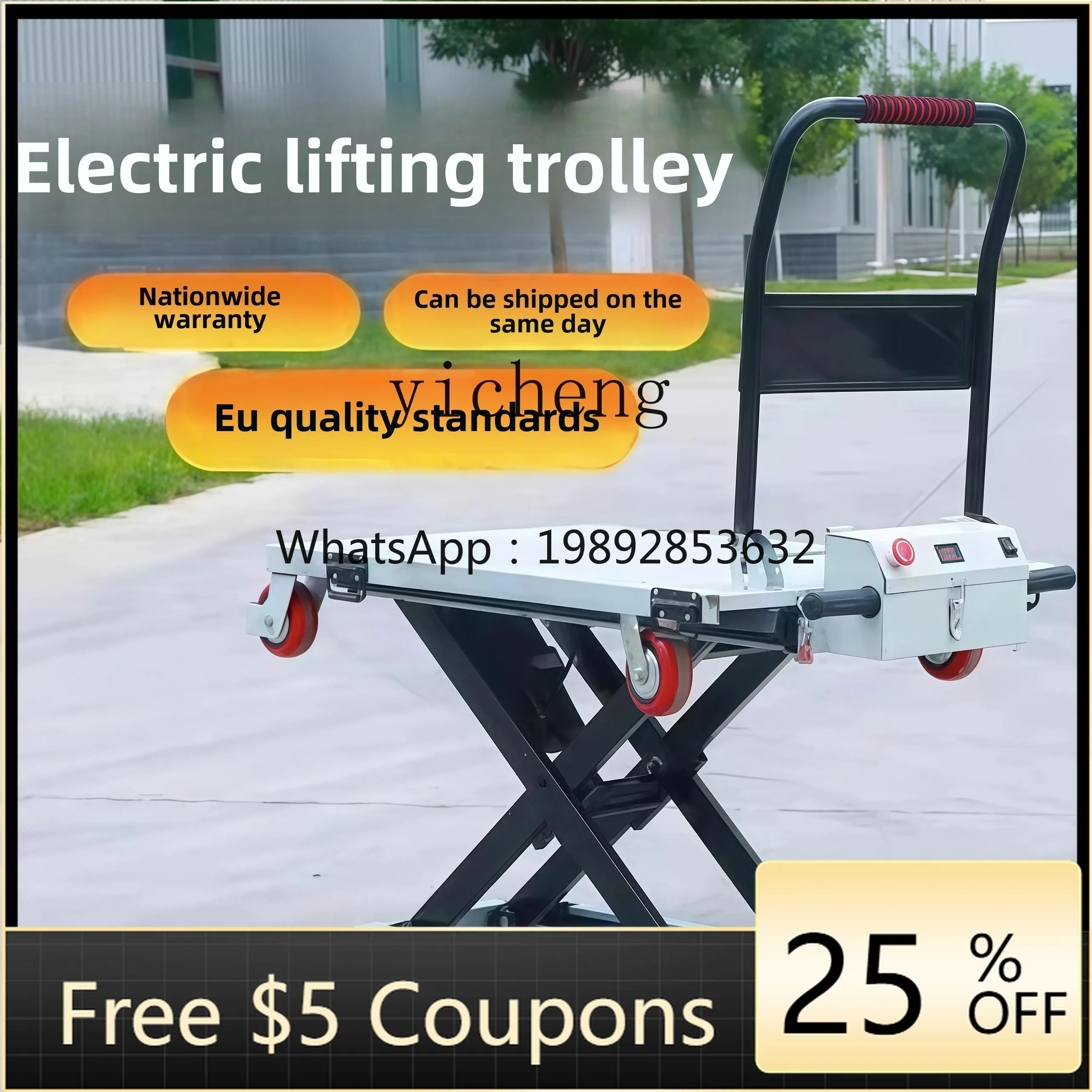 

Truck Electric Hydraulic Lifting Trolley Portable Truck Loading and Unloading Flat Truck Folding