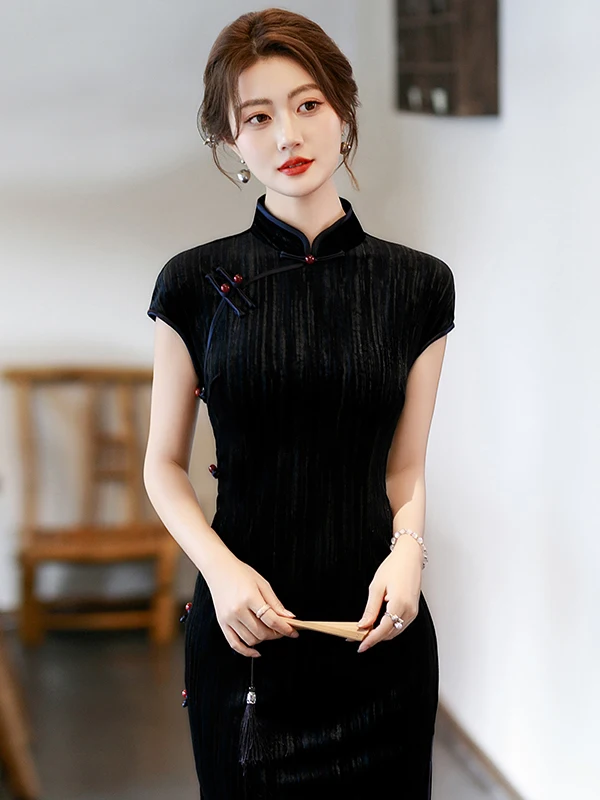 

Stunning New Chinese Sle Dr 2025 Daily Wear Retro National Sle Summer Mom Improved Dr Breathable ort Sl...