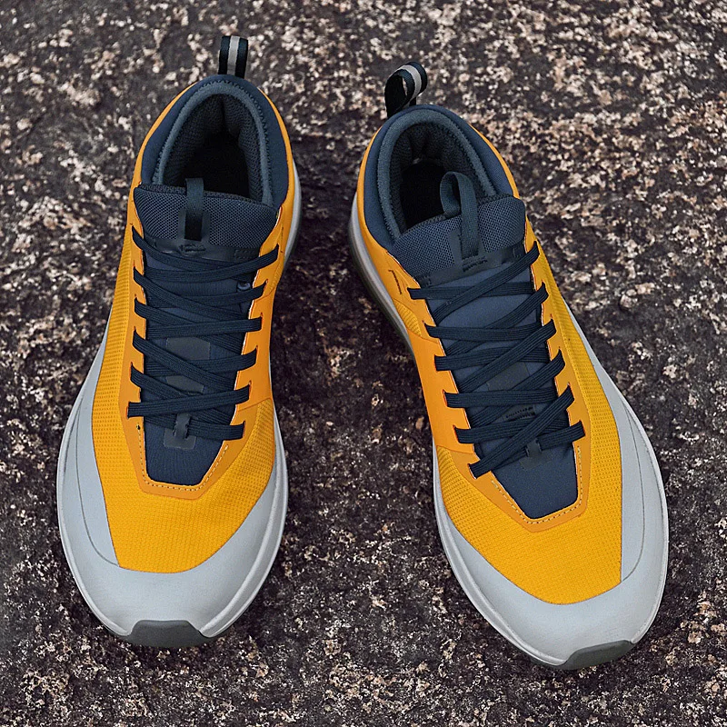 

High End Men Sports Leisure Shoes Color Blocking Breathable Anti-collision Anti Slip Shock-absorbing Hiking Mountaineering Shoe