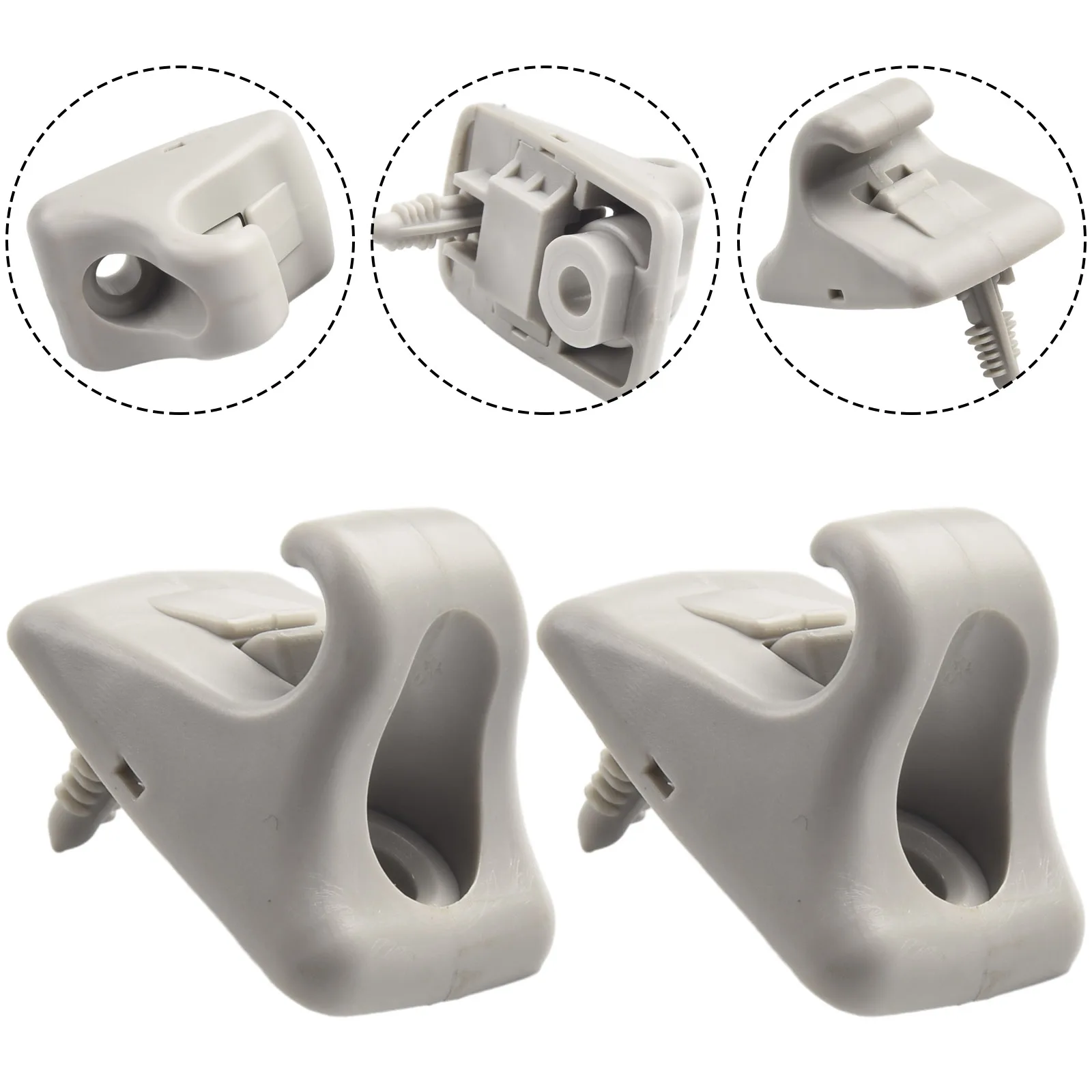 التجنيب السحابة الشمس قناع كليب 85235C9000 ABS سقف أمامي رمادي أجزاء استبدال 2 قطعة دعم لشركة هيونداي مفيدة #4