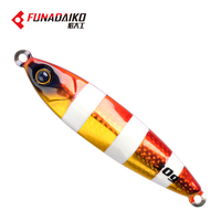 FUNADAIKO TG New Slow Metal Jigging Lures 30g 40g 60g 80g Luminous Fishing Bait Tungsten Jig Fish Fishing Saltwater Lure