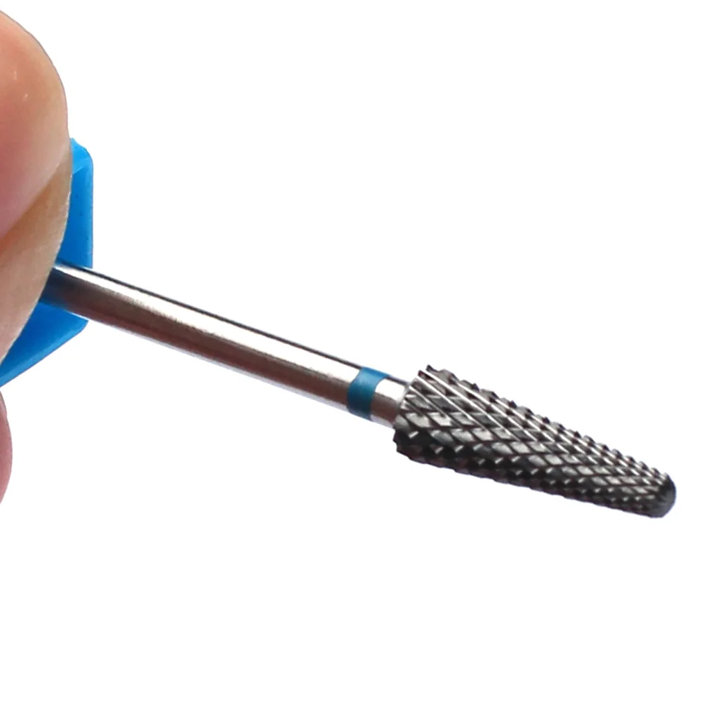1 Uds. Broca de carburo de tungsteno para uñas, taladros eléctricos para manicura, fresa, aparato de rebabas, limas para uñas, herramientas de pedicura