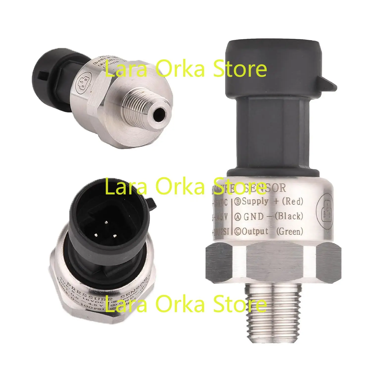 مستشعر ضغط 100 رطل لكل بوصة مربعة، ضغط مبرد زيت الوقود 7990100 متوافق مع EFI وتسجيل البيانات (1/8 بوصة NPT، 0.5 فولت إلى 4.5 فولت) #5