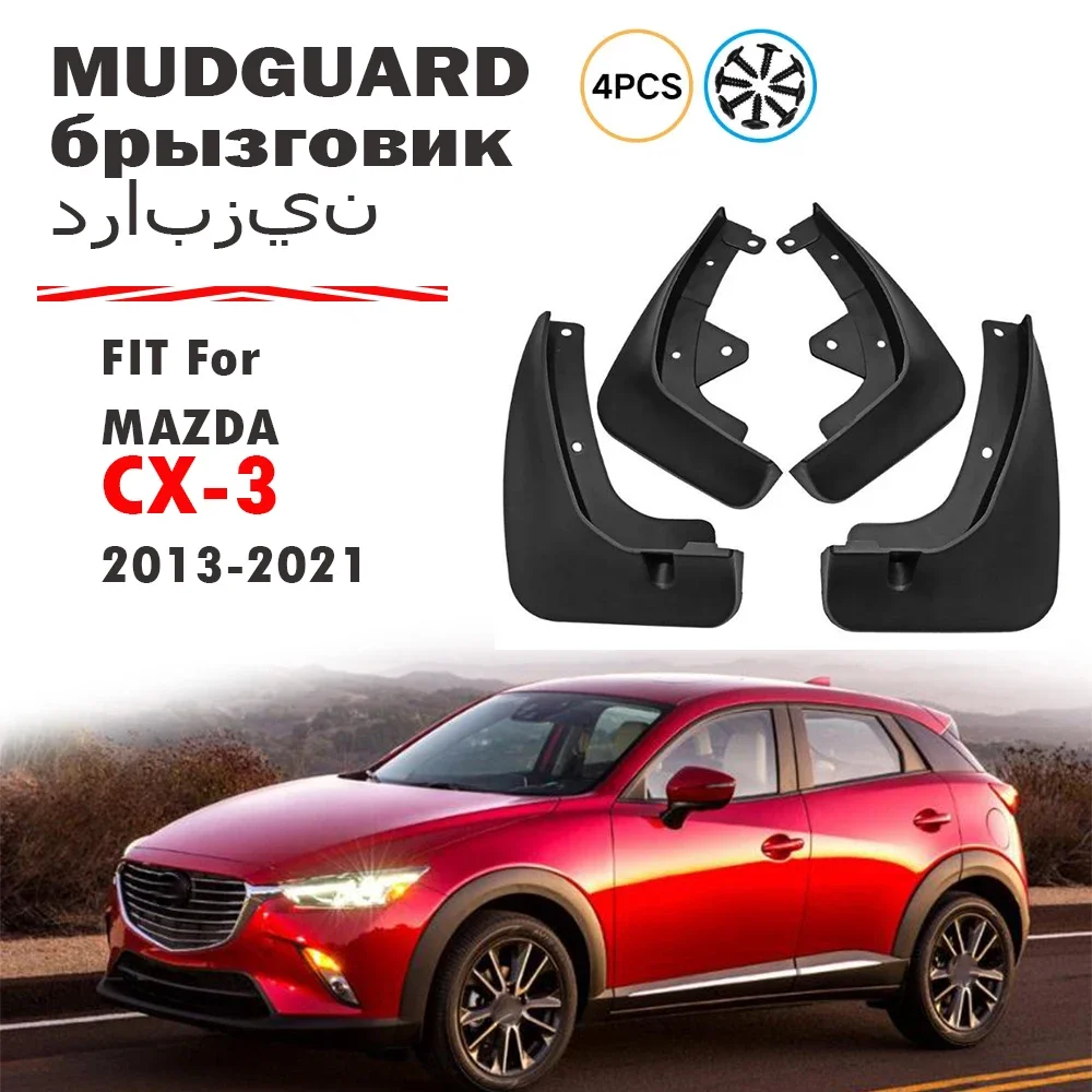 FOR MAZDA CX3 Mudguard Fenders mazda CX-3 Mudflap splash Guard Fender Mudguards Mud flaps Car ACCESSORIES Front Rear 4 pcs