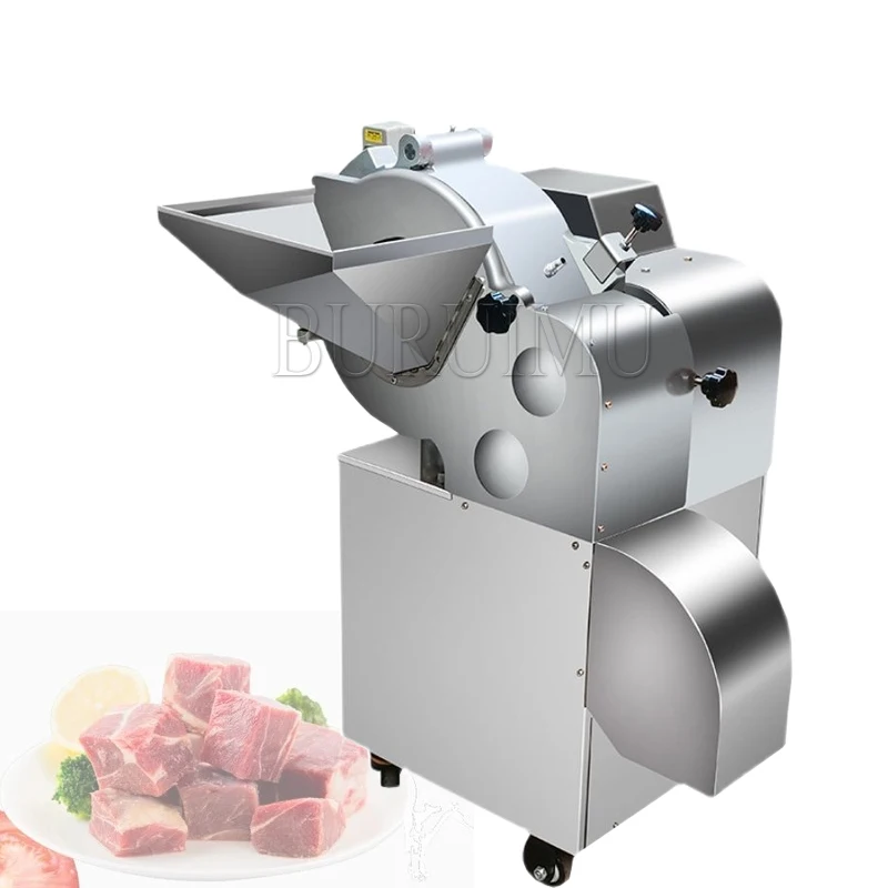 Electric Vegetable Dicing Machine Meat Carrots Cutter Slicer Cucumber Granular Dicer Fruit Vegetable Cube Cutting Machine