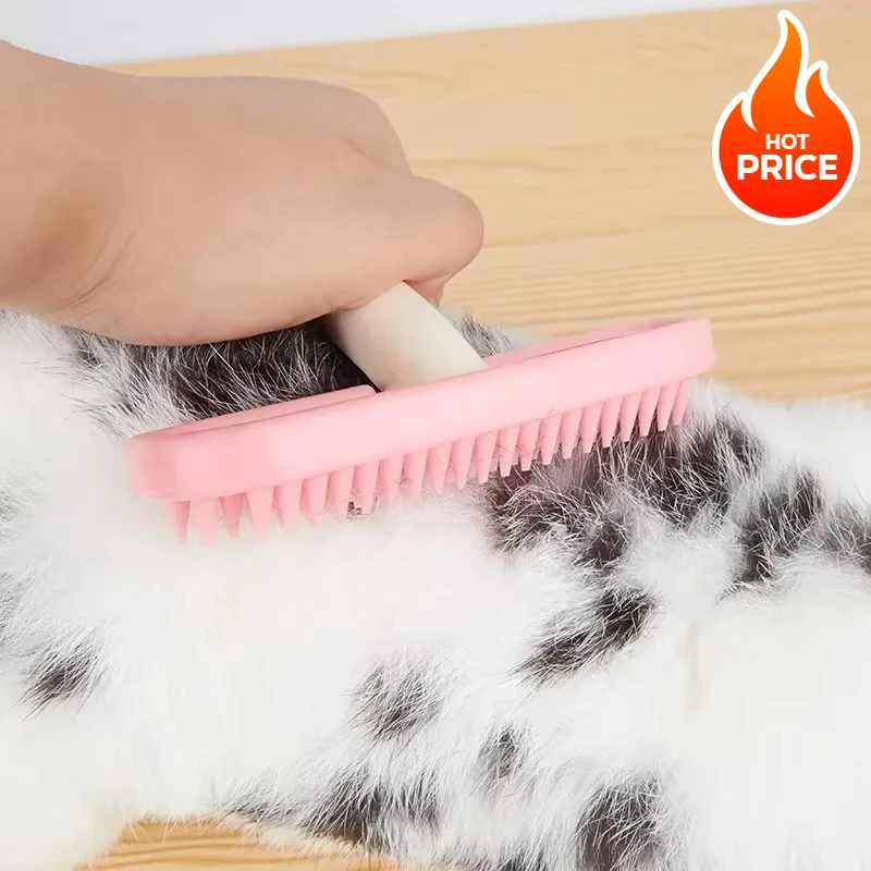 

Silicone Small Pet Rabbit Comb Grooming Trimmer Fur Brush for Guinea Pig Chinchilla Cleaning Grooming Tool Accessoires Lapin