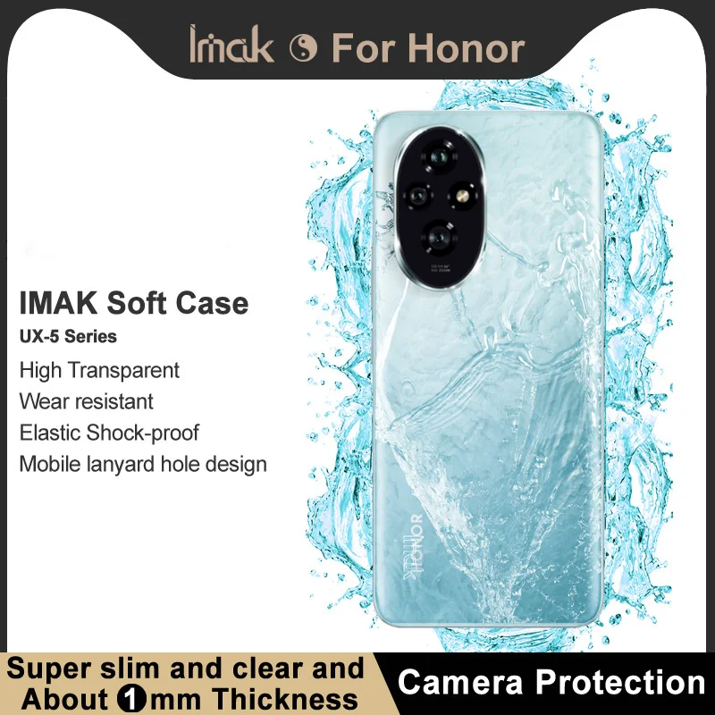 Per Honor 200 Pro Case IMAK Ultra Thin Soft Clear Cover posteriore custodie per telefono per Honor 200 Pro coque funda muslimah np