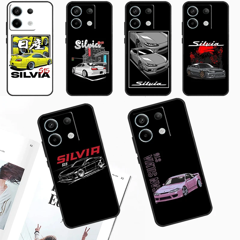 Silvia S15 JDM Tuner Cars Case For Redmi Note 13 Pro Plus Note 12 9 10 11 Pro 9S 10S 11S 12S Redmi 12 10 C 13C Cover