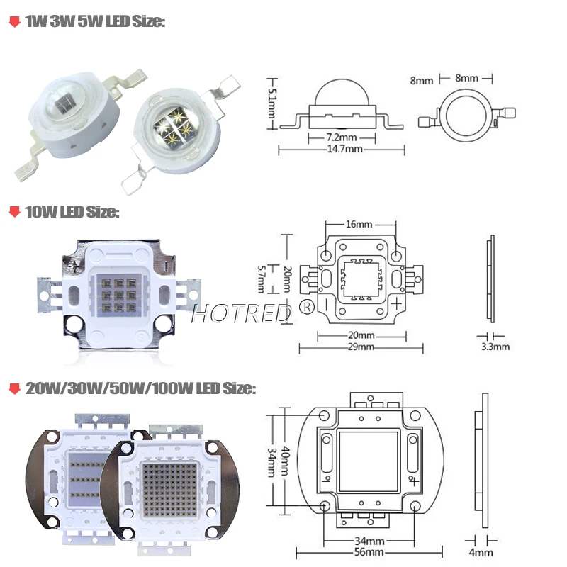 Infrared High Power LED Chips IR 850nm 940nm 730nm 3W 5W10W20W50W 100W Emitter COB integrated Light Lamp Matrix for Night Vision