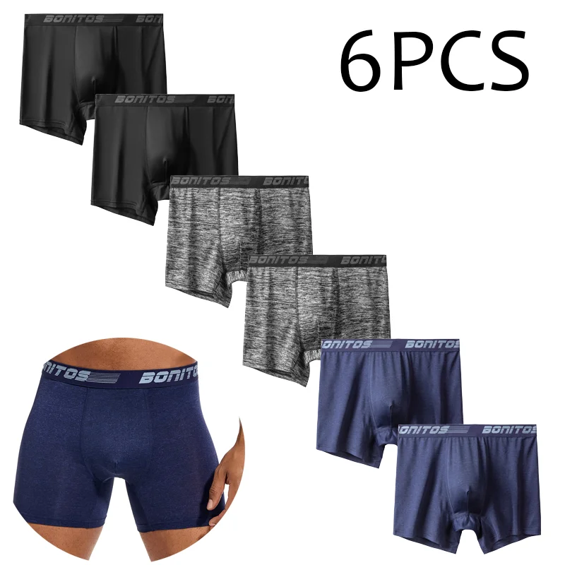 6Pcs-Men's Panties Men Panties Cotton Underwear Man boxer Luxury Set Sexy Shorts Polyester Trunks Homme Underpants Kener Soft