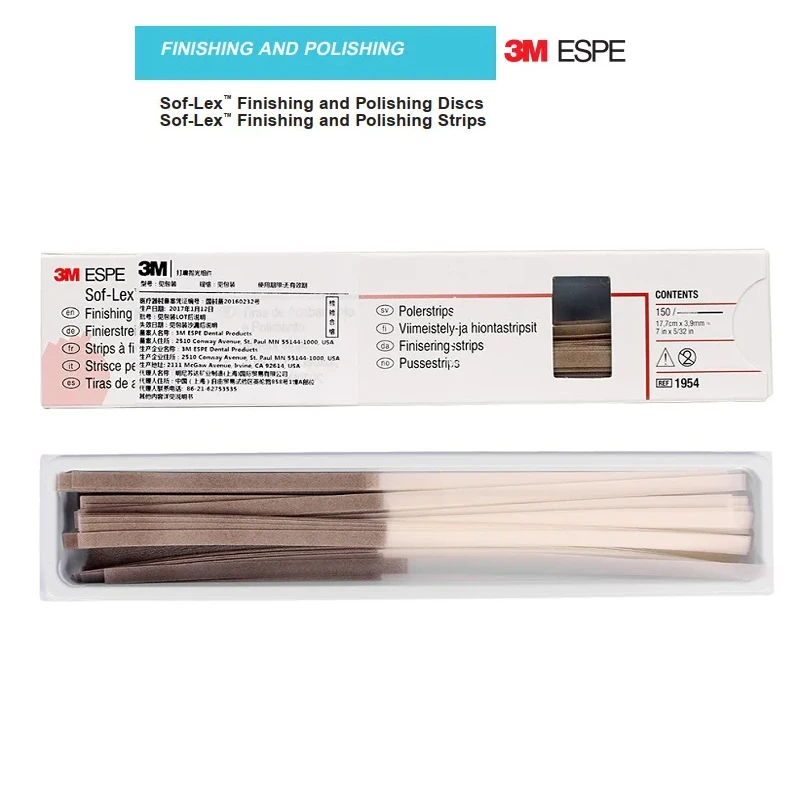 

ESPE Sof-Lex Finishing Strips 1954/1954N Dental Composite Resin Finishing &Polishing Disc Strips 17.7cm*1.9mm/3.9mm