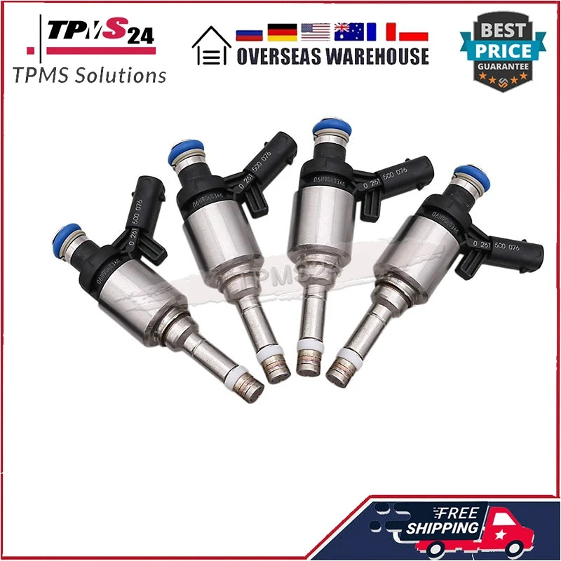 

4pcs Fuel Injector For Audi A3 A4 A5 A6 Q3 Q5 TT Seat Freetrack Leon Volkswagen Beetle CC EOS GTI Jetta Passat Tiguan 06H906036G