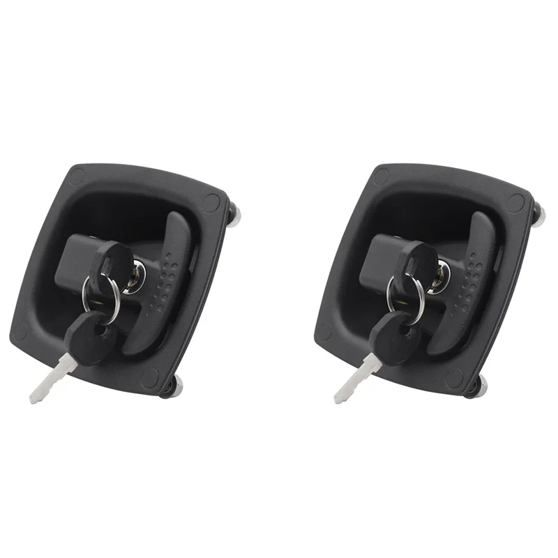 

2X T-Shape Handle Lock For Truck Trailer Door Latch Waterproof T-Handle Folding Compression Lock For Toolbox