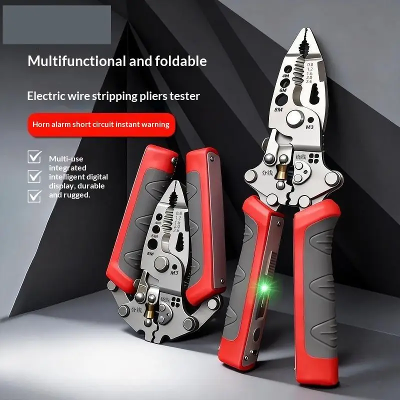 Foldable Wire Stripping Pliers Crimping Tool Multifunctional Electrician Pliers Professional Grade Electrician Tool