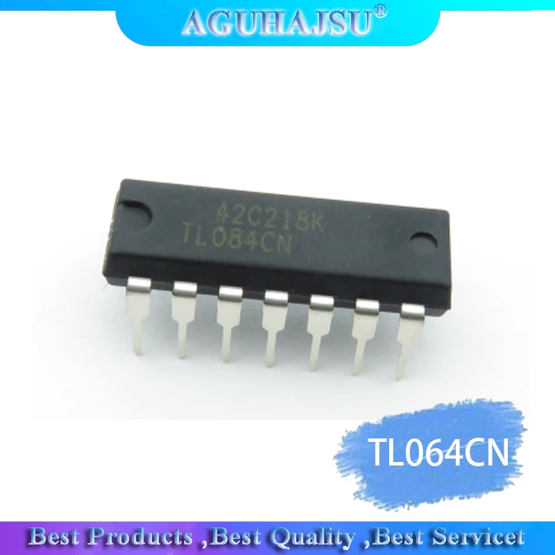 10PCS  Low- op-amp p amplifier TL064CN TL064C TL064 TL064CP DIP14   original