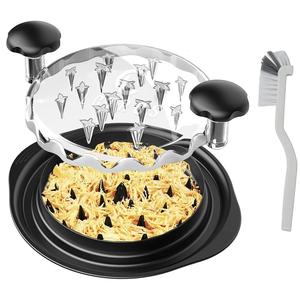 

Multifunctional chicken breast shredder, meat tearing separator, meat mincer, supplementary food tool with transparent lid