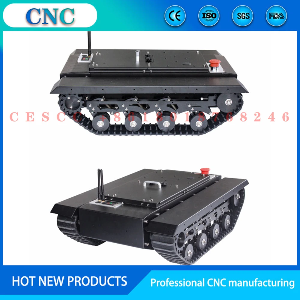 TR500S DC brushless motor rubber track chassis all-terrain off-road industrial robot development platform