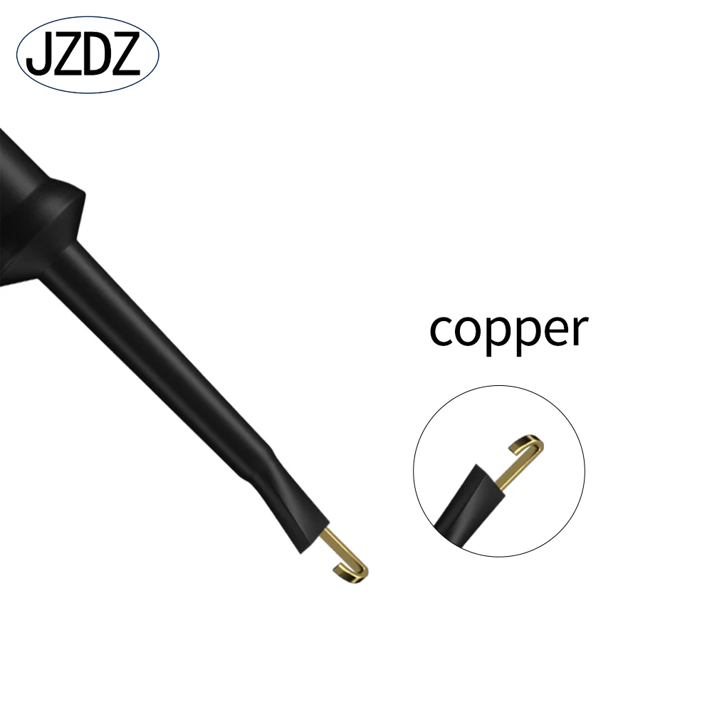 Jzdz 100cm bnc macho plug para teste duplo gancho grampos de baixa perda cabo coaxial teste conectores de chumbo adaptador para osciloscópio j.70048