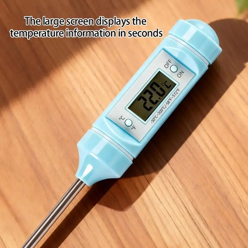Fast Accurate Thermometers With Stainless Steel Probe For Cooking Baking Grilling Brewing Perfect For Homes Kitchen B03E