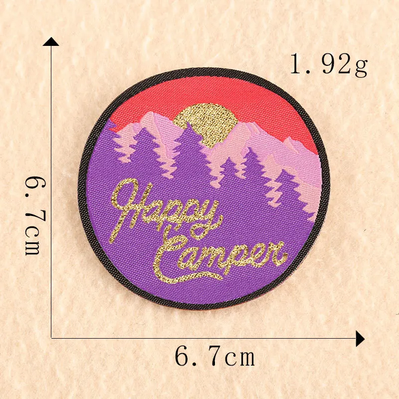 Patches Für Jacken Outdoor Thermocollant Rock Eisen Auf Kleidung 6X4 Landschaft Raum Ufo Bus Kompass Augen Kirsche Stickerei kleine – Detail 22