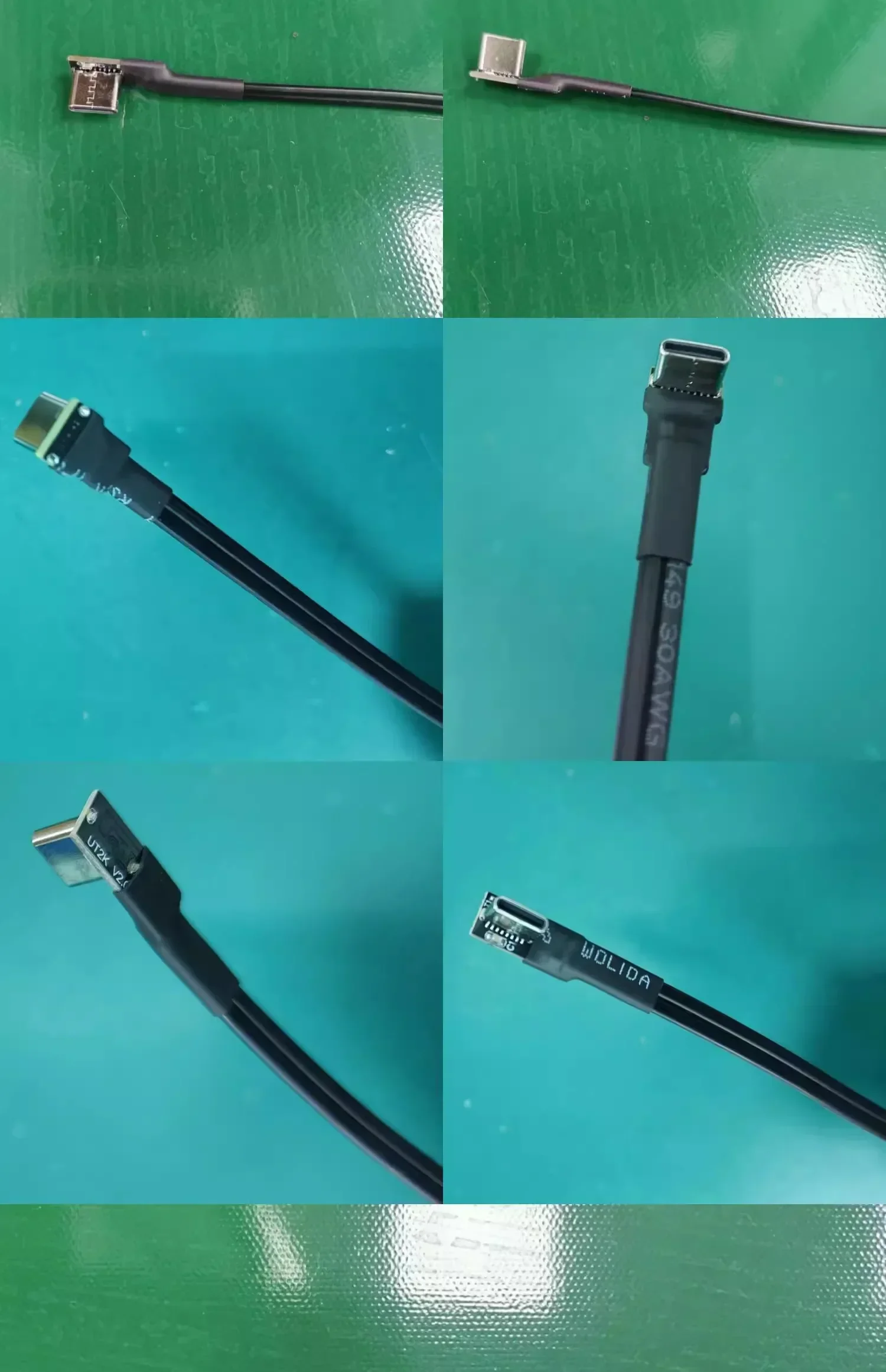 Ultra cienki, 90-kątny kabel USB 2.0 typu C męski na USB C męski kabel przejściowy do ładowania danych Płaski ekranowany przewód do fotografii