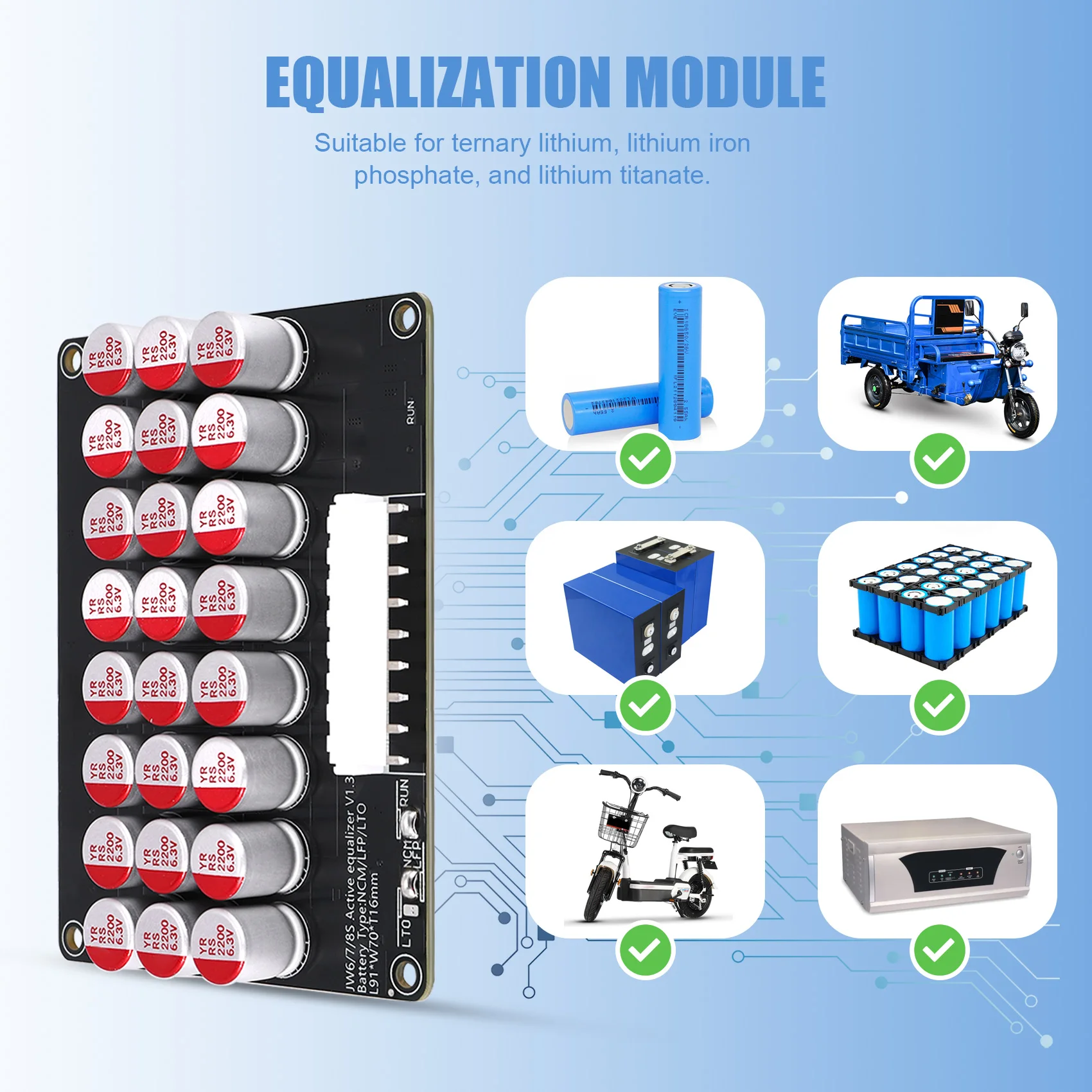 Hele Groep Balancer 8S 5a Actieve Lithium Lipo Lifepo4 Batterij Equalizer Energieoverdracht Condensator Bms Board