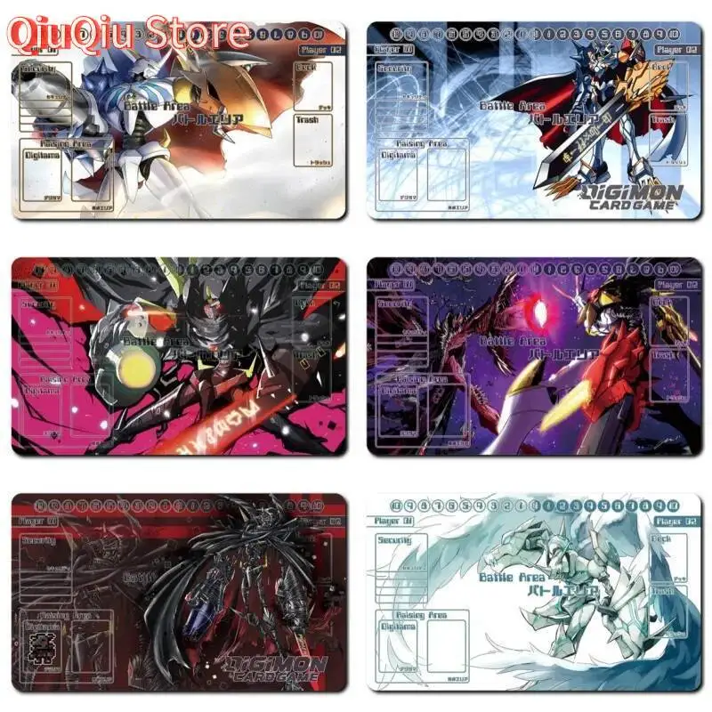 Digimon Adventure Card Pad Omegamon Zwart X-Antibody Alter-S Dtcg Diy Rubber Battle Mat Anime Action Toy Figures for Friend