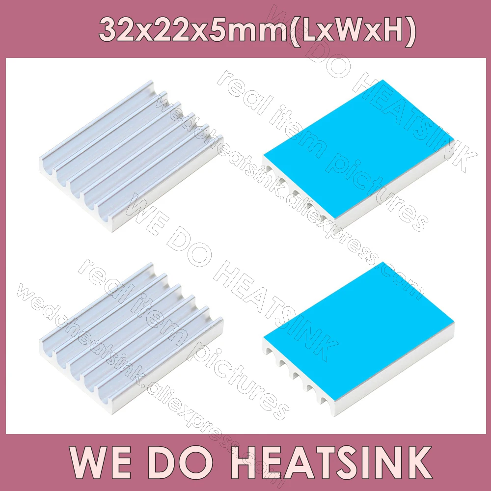 WE DO HEATSINK 32x22x5mm Without or With Thermal Tape Silver Heatsink Aluminum Cooler Radiator Cooling For MSATA M.2 Hard Disk