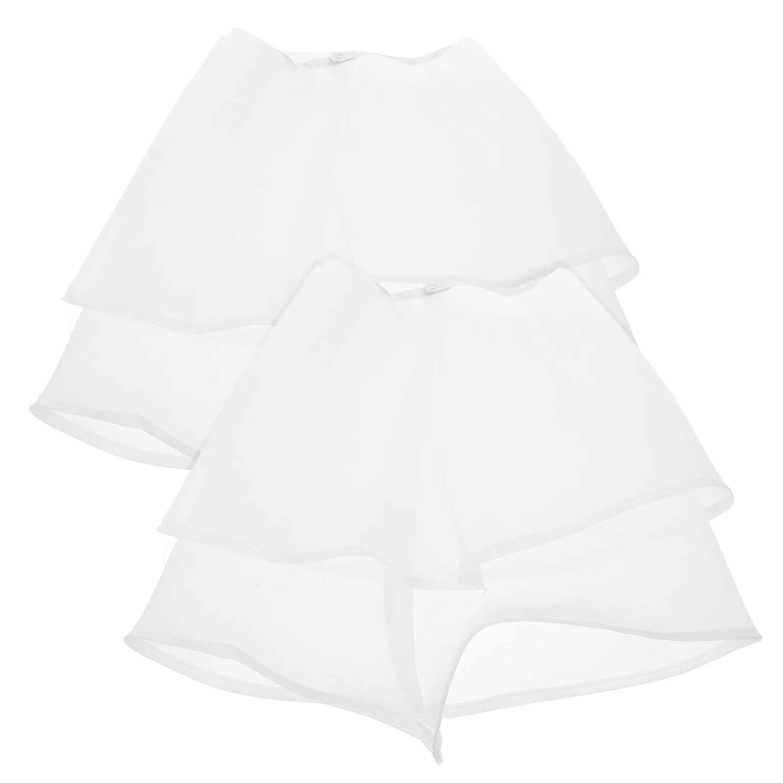 

2pcs Wedding Dress Sleeves Detachable False Lace Puff Womens Wrist Cuffs White Lightweight Layered Design For Bridal Party Prom