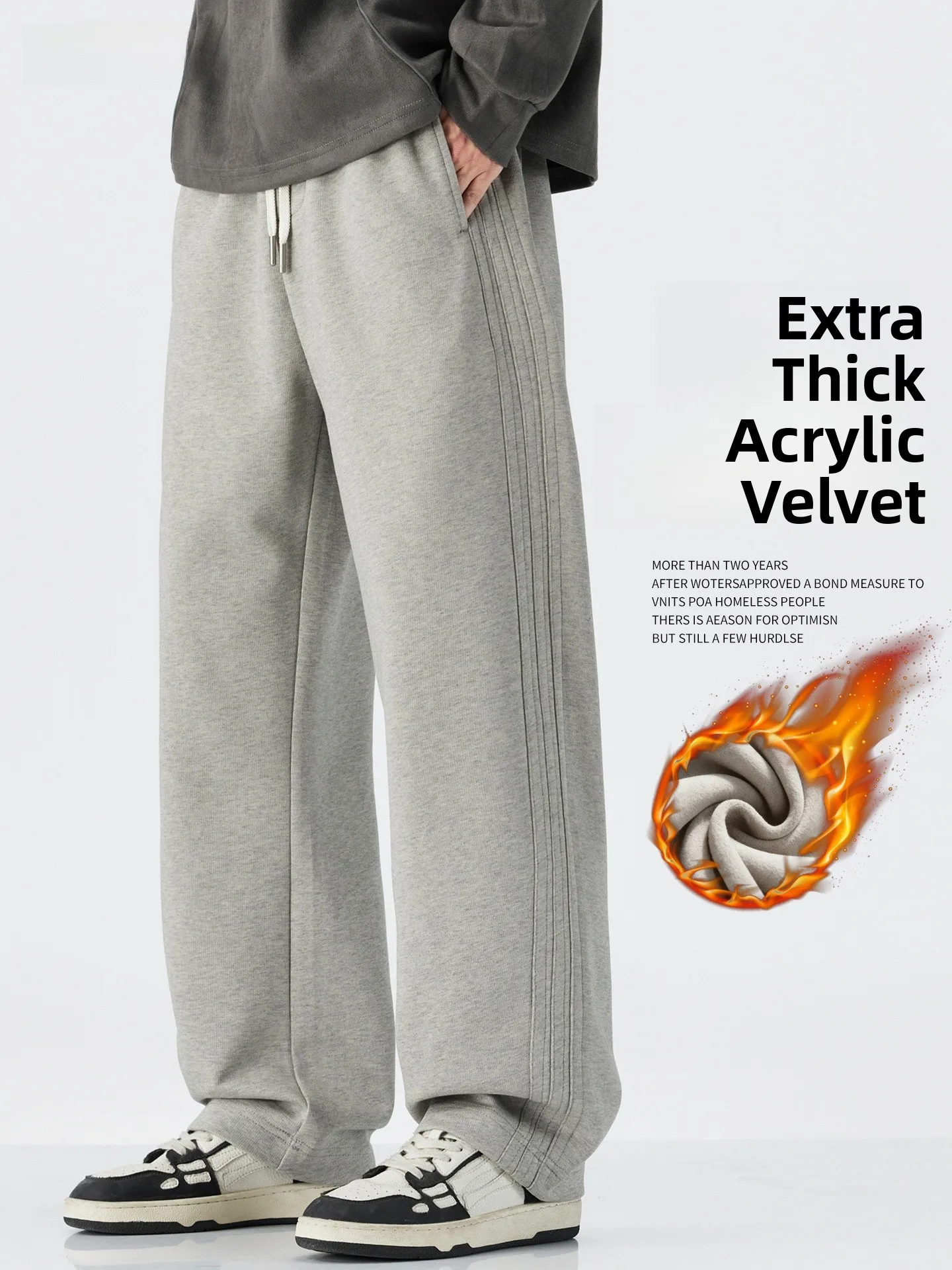 

Мужские повседневные утепленные брюки прямого кроя на флисовой подкладке, зимние теплые, мягкие, удобные, свободного кроя, спортивные брюки для отдыха