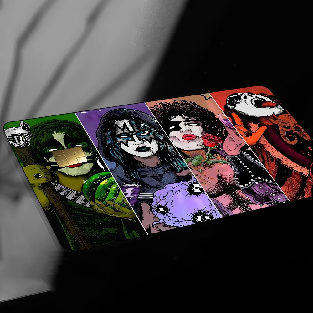 Retro-KISS Rock Band Fashion Matte Gold Silver Black Matte Film Skin Sticker Tape For Bank Credit Debit Card view 6