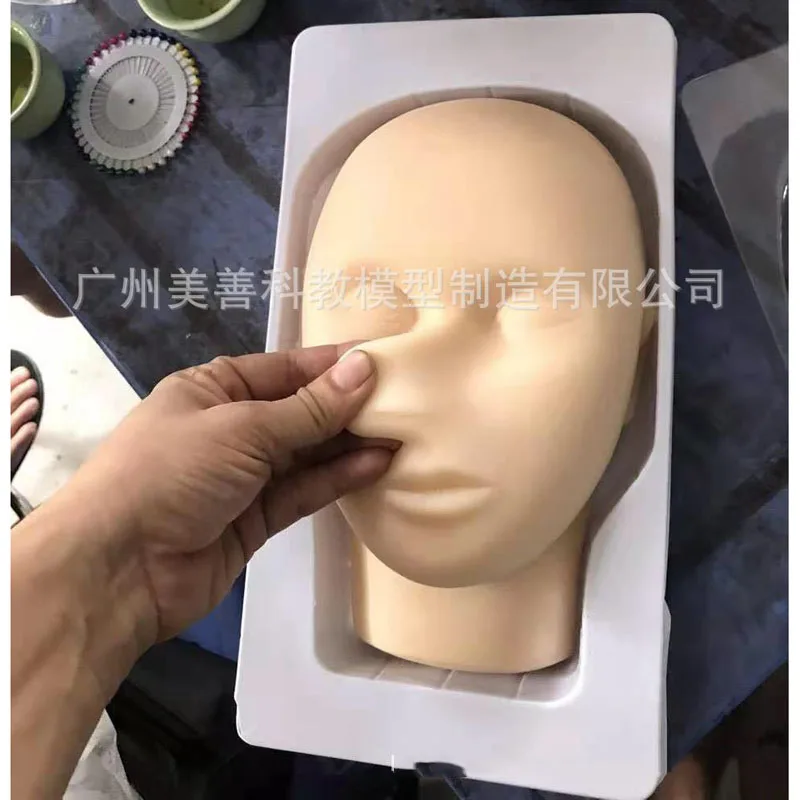 1831 0981 قالب رأس برنامج المحاكاة دعائم التدريب على تشكيل صغير من السيليكون خياطة حقن رأس عارضة أزياء 93