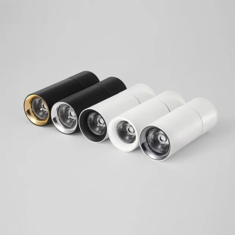 Exposed-mounted foldable anti-glare angle-adjustable luminance Ra95 COB ceiling lamp