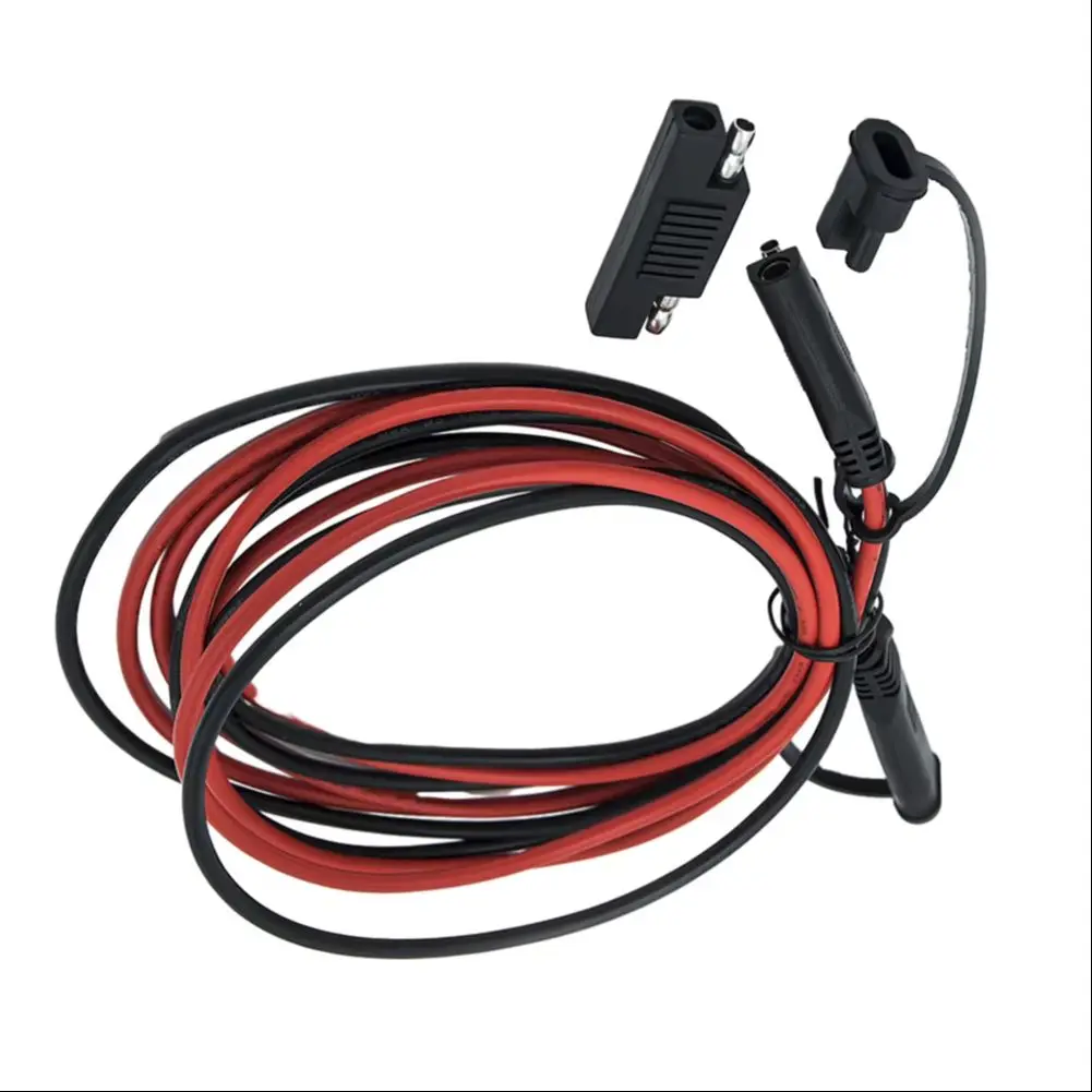 SAE 12AWG Extension Cable with Polarity Reverse Adapter for Solar Panel Battery Chargers RV and Trolling Motor Compatible