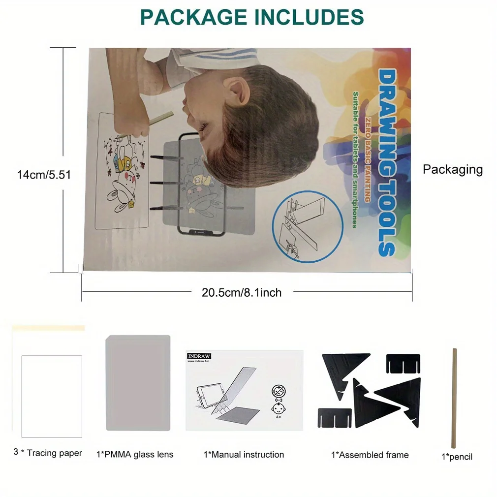 Imagem -03 - Portátil Optical Imaging Drawing Board Esboço Reflexão Pintura Espelho Placa Tracing Copy Table para Estudantes e Iniciantes