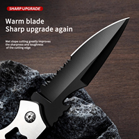 Outdoor high hardness folding EDC knife portable stainless steel melon and fruit knife camping knife