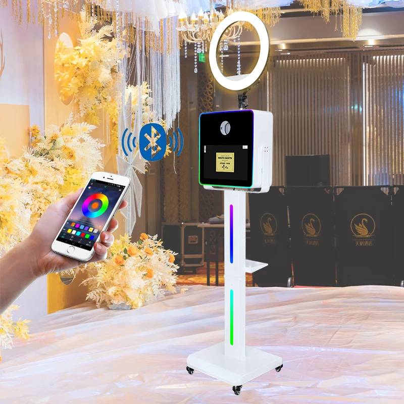 New Design Dslr Photo Booth Selfie Machine 15.6 Inch Touch Screen PhotoBooth Platform for Wedding Party