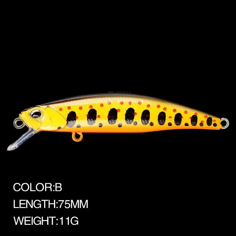 7.5cm 11g Fishing Lure Minnow Wobbler Lure SINKING Jerkbait Artificial Hard Bait Trout Bait Culter Alburnus Bait Perch Tackle