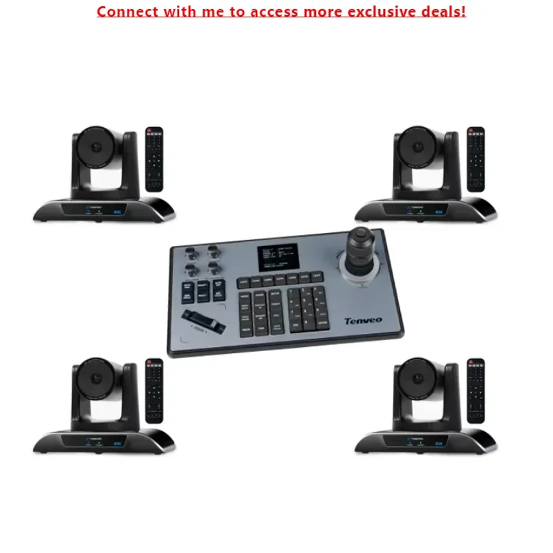 

12x Zoom 4K Live Streaming PTZ Camera With NDI Controller PoE IP Joystick Keyboard Conference System With 4D Control