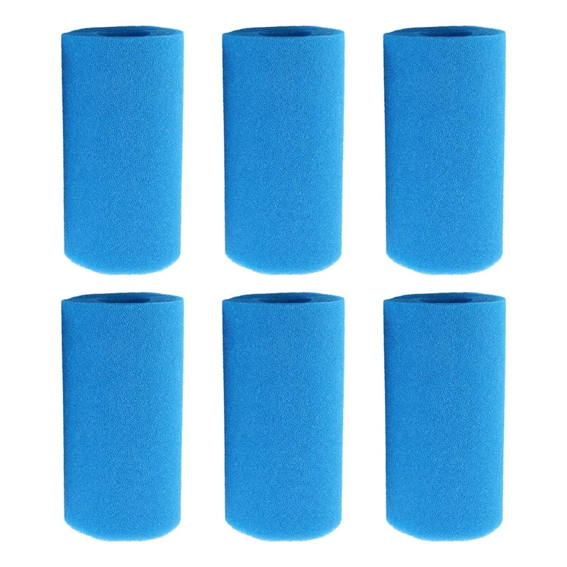 

6 Pcs Foam Filter Sponge For Intex Type A Reusable Washable Swimming Pool Aquarium Filter Accessories